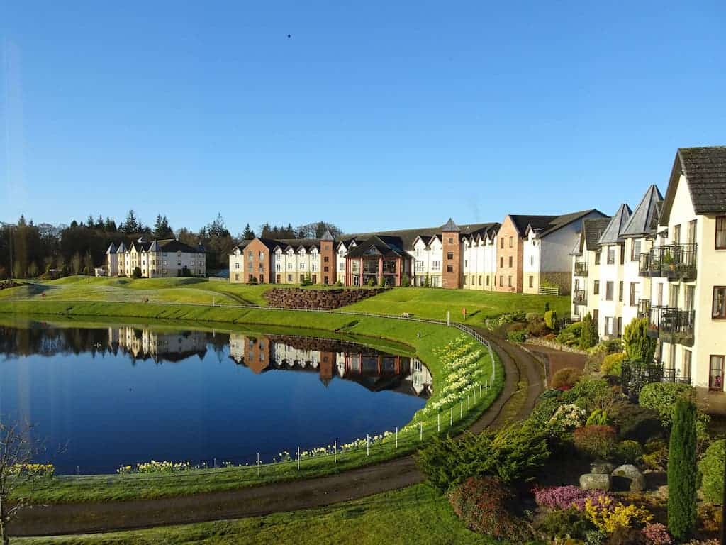 Modern residential apartments at Auchlochan with scenic lake views.
